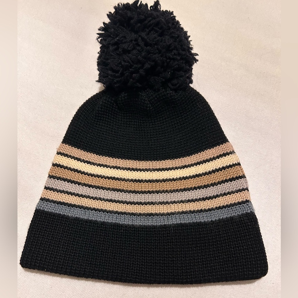 Vintage Meister Pom Beanie 100% New Wool Ski Hiking Outdoor